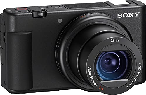Sony ZV-1 Digitalkamera für Content Creators, Vlogging und YouTube mit Flipscreen, eingebautem Mikrofon, 4K HDR Video, Touchscreen-Display, Live-Video-Streaming, Webcam von Sony