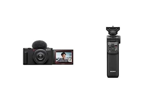 Sony ZV-1II Vlog-Kamera | Digitalkamera (Weitwinkel-Zoomobjektiv, verstellbares Display für Vlogging, 4K Video, multidirektionales Mikrofon) + Bluetooth Handgriff von Sony