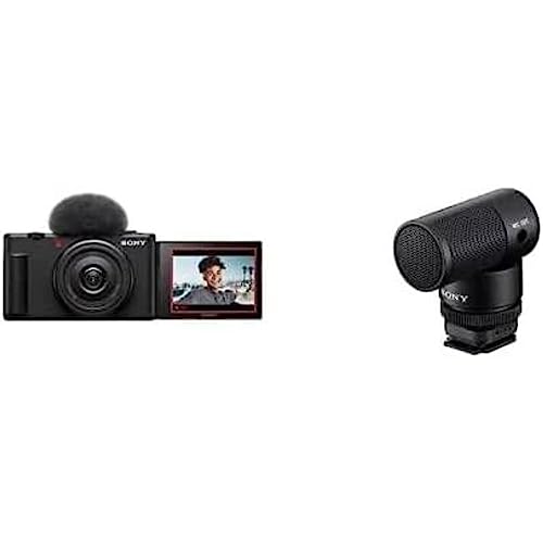 Sony ZV-1II Vlog-Kamera | Digitalkamera (Weitwinkel-Zoomobjektiv, verstellbares Display für Vlogging, 4K Video, multidirektionales Mikrofon) + Mikrofon von Sony