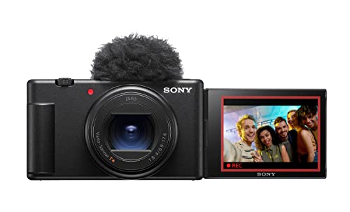 Sony ZV-1II Vlog-Kamera | Digitalkamera (Weitwinkel-Zoomobjektiv, verstellbares Display für Vlogging, 4K Video, multidirektionales Mikrofon) Schwarz von Sony