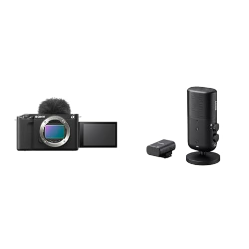 Sony ZV-E1 | Content Creation Vollformatkamera(kompakt und leicht, 4K60p, 12,2 Megapixel, 5 Achsen- und Digitale Stabilisierung) + Mikrofon S1 von Sony