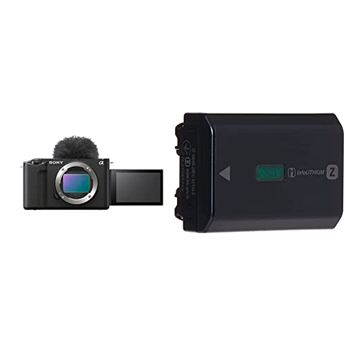 Sony ZV-E1 | Content Creation Vollformatkamera(kompakt und leicht, 4K60p, 12,2 Megapixel, 5 Achsen- und digitale Stabilisierung) + Zusatzakku FZ100 von Sony