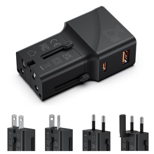 SooPii 25W Reiseadapter Weltweit mit USB C/A,Universal Reisestecker Adapter,Internationales Mini Taschen Reiseadapter,Universal Travel Adapter für USA UK Deutschland Australië Thailand Japan Mexico SooPii 25W Reiseadapter Weltweit mit USB C/A,Universal Reisestecker Adapter,Internationales Mini Taschen Reiseadapter,Universal Travel Adapter für USA UK Deutschland Australië Thailand Japan Mexico von SooPii
