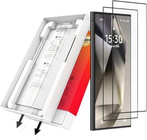 SooPii 9H Glas für Samsung S25 Ultra Displayschutzfolie,einfaches Installationskit,blasenfreie Fingerabdruck-Entsperrfolie aus gehärtetem Glas für Galaxy S25 Ultra 6,9 Zoll (2er-Pack) von SooPii