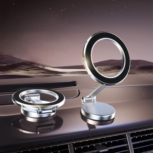 SooPii MagSafe Autohalterung, klappbare magnetische Handyhalterung fürs Auto, universelle, 360° drehbare und verstellbare magnetische Handyhalterung für iPhone 16, 15, 14, 13 Pro Max, Silber SooPii MagSafe Autohalterung, klappbare magnetische Handyhalterung fürs Auto, universelle, 360° drehbare und verstellbare magnetische Handyhalterung für iPhone 16, 15, 14, 13 Pro Max, Silber von SooPii