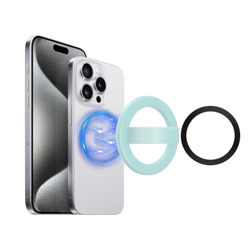 SooPii Magnetischer Telefongriff aus Silikon, Abnehmbarer universeller Telefonfingerring für die Rückseite des Telefons, Weicher Telefonring, Magsafe Kompatibel mit iPhone, Helles Cyan SooPii Magnetischer Telefongriff aus Silikon, Abnehmbarer universeller Telefonfingerring für die Rückseite des Telefons, Weicher Telefonring, Magsafe Kompatibel mit iPhone, Helles Cyan von SooPii