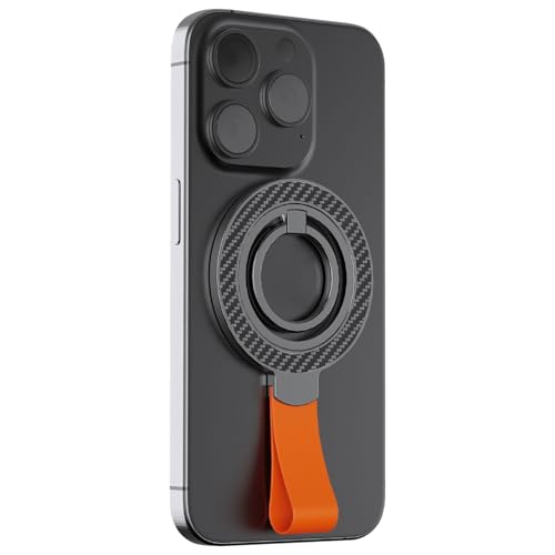 SooPii Verbesserter magnetischer Telefonhalter-Griff für MagSafe, magnetischer Handy-Ringhalter-Ständer, Abnehmbarer Ostand-Ring, kompatibel mit iPhone 16 15 14 13 12, Galaxy, Google (Schwarz) von SooPii