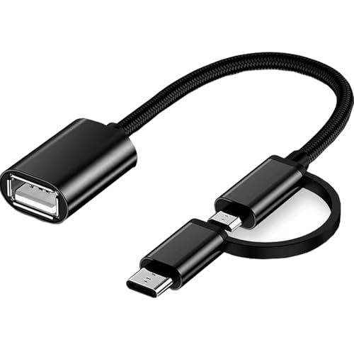 Sooiiyu 2-in-1 USB C/Micro auf USB 3.0 OTG Adapter, USB auf Android Adapterkabel, kompatibel mit MacBook Pro Android Google Samsung Galaxy S21 S22 S23 Note 20/10 A53 und mehr, Schwarz Sooiiyu 2-in-1 USB C/Micro auf USB 3.0 OTG Adapter, USB auf Android Adapterkabel, kompatibel mit MacBook Pro Android Google Samsung Galaxy S21 S22 S23 Note 20/10 A53 und mehr, Schwarz von Sooiiyu
