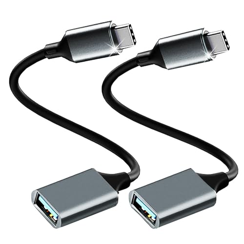 Adapter USB C auf USB 3.0 [2 Stücke] OTG USB Typ C auf USB Adapter Kabel, USB C Stecker auf USB A Buchse, kompatibel mit iPhone 16/15 Pro Max, iPad Pro, MacBook Pro/Air, Samsung Galaxy, Huawei von Sooiiyu