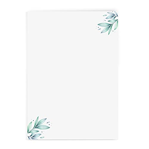 Briefpapier mit Blumenmotiv im DIN A4 Format - 50 Blätter einseitig bedruckt in qualitativem 120g/qm Papier - von Sophies Kartenwelt von Sophies Kartenwelt