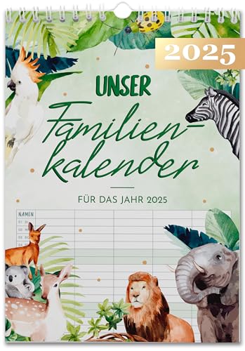 XXL Familienplaner 2025 Jungle 5 Spalten - viel Platz DIN A3 - für 5 Personen - mit Schulferien und Vorschau für 2026 - Familienkalender 2025 5 Spalten - von Sophies Kartenwelt XXL Familienplaner 2025 Jungle 5 Spalten - viel Platz DIN A3 - für 5 Personen - mit Schulferien und Vorschau für 2026 - Familienkalender 2025 5 Spalten - von Sophies Kartenwelt von Sophies Kartenwelt
