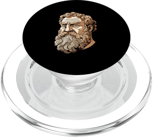 Sophokles-Karikatur PopSockets PopGrip für MagSafe von Sophocles And Ancient Greece Art Designs