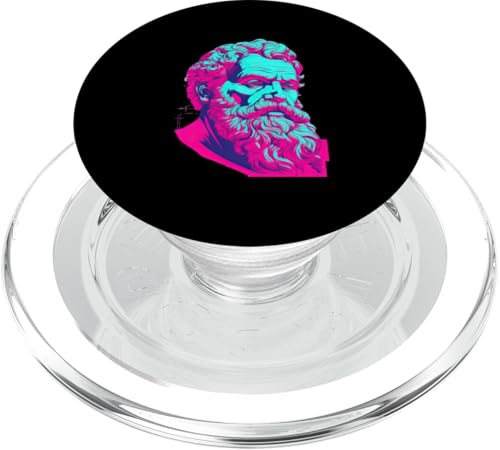 Sophokles Vaporwave PopSockets PopGrip für MagSafe von Sophocles And Ancient Greece Art Designs