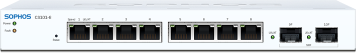 Sophos CS101-8 - Switch - managed - 8 x 10/100/1000 + 2 x Gigabit SFP - Desktop, wandmontierbar Sophos CS101-8 - Switch - managed - 8 x 10/100/1000 + 2 x Gigabit SFP - Desktop, wandmontierbar von Sophos