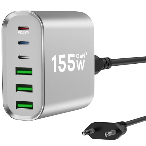 155W USB C Ladegerät Mehrfach, GaN III 6 Ports USB Ladegerät Mehrfach, 155W 6-Port Schnellladegerät Kompatibel mit MacBook Pro/Air, iPad Pro/Air, iPhone, Android etc 155W USB C Ladegerät Mehrfach, GaN III 6 Ports USB Ladegerät Mehrfach, 155W 6-Port Schnellladegerät Kompatibel mit MacBook Pro/Air, iPad Pro/Air, iPhone, Android etc von Sopxpvp