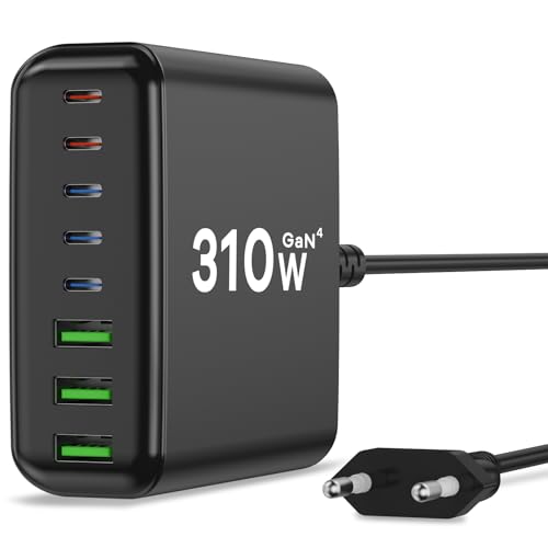 USB C Ladegerät Mehrfach, GaN III USB Ladegerät Mehrfach, Schnellladegerät Kompatibel mit MacBook Pro/Air, iPad Pro/Air, iPhone, Android etc (8 ports-310w) USB C Ladegerät Mehrfach, GaN III USB Ladegerät Mehrfach, Schnellladegerät Kompatibel mit MacBook Pro/Air, iPad Pro/Air, iPhone, Android etc (8 ports-310w) von Sopxpvp