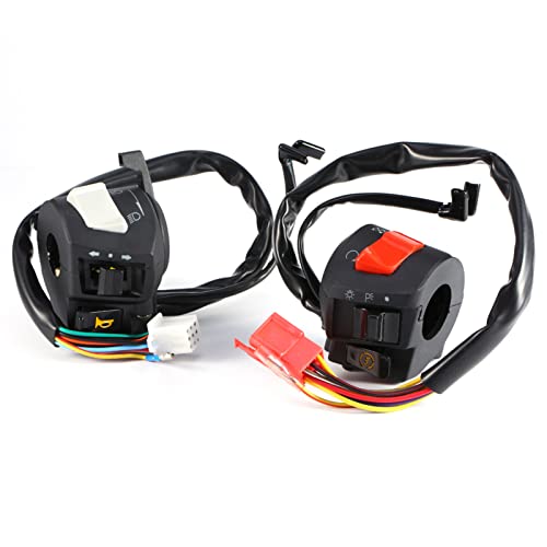 7/8 Motorrad Lenkschalter, Wasserdicht Elektrischer Start Zündschalter 12V DC mit Motors Topp Gefahren Scheinwerfer Blinker Horn für Agusta Roller ATVs 7/8 Motorrad Lenkschalter, Wasserdicht Elektrischer Start Zündschalter 12V DC mit Motors Topp Gefahren Scheinwerfer Blinker Horn für Agusta Roller ATVs von Sorandy