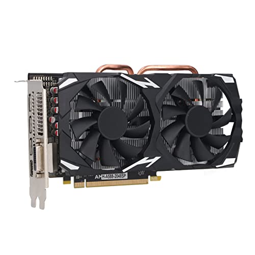Gaming RX 580 Grafikkarten, 8GB DDR5, 256 Bit, Computer-PC-Grafikkarte, PCI Express 3.0 mit Doppel Lüfter für Desktop-Computer, HD-Multimedia-Schnitts Telle, DisplayPort (RX580 8GB GDDR5 256BIT) von Sorandy