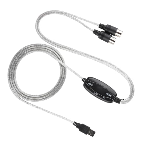 Keyboard Music Cable, MIDI -to USB Converter Line, Adapter Cord Music Record -Plug -Play, Eingebaute Treiber und Synchronisationsinstrumente für Musikproduzenten für PC Music Keyboard Music Cable, MIDI -to USB Converter Line, Adapter Cord Music Record -Plug -Play, Eingebaute Treiber und Synchronisationsinstrumente für Musikproduzenten für PC Music von Sorandy