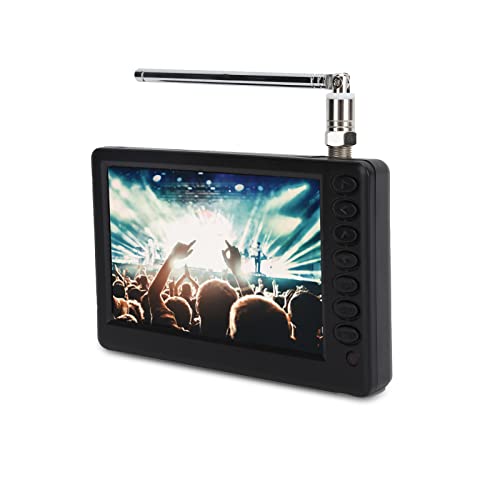 Leadstar 5 Zoll (12.7 cm) tragbarer Breitbild-LCD-TV mit abnehmbaren Antennen, USB/SD-Kartenschlitz, 1920x1280 Stereo, hohe Empfindlichkeit, digitaler Fernseher, Camping, Küche von Sorandy