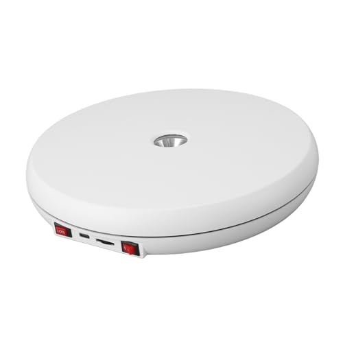 Motorisierter Plattenteller -Displayständer, 25 cm 25 Kg Last Elektrischer Rotationsschild mit Licht für Schmuckbeobachtungen 3D -Modelle, 360 Grad von Sorandy
