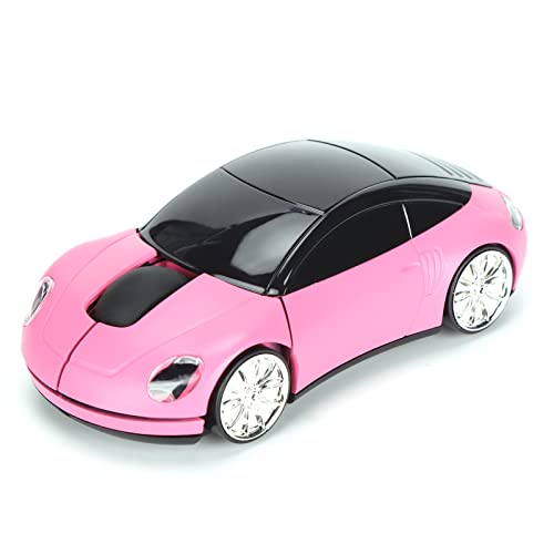 Sorandy 2.4GHz Kabellose Auto Maus, 3D Sportwagenform Ergonomische Optische Mäuse mit USB Empfänger, 1600 DPI Computer Maus mit LED Licht für PC Laptop Computer Kinder Mädchen Kleine Hände (Rosa) von Sorandy