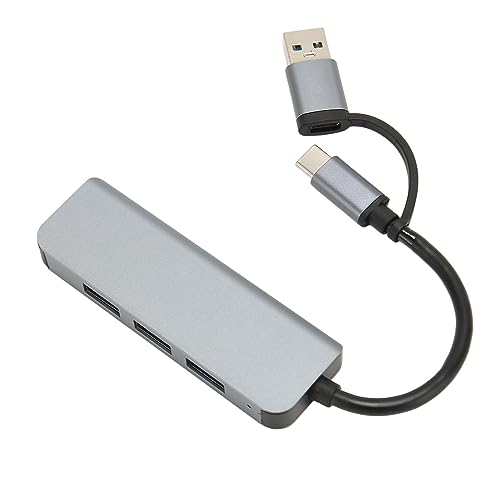 Sorandy 4 Ports USB 3.0 Hub mit USB 3.0 auf USB C Adapter, USB C Hub, USB Splitter mit 4*USB3.0 Ports, Plug and Play, für OS Laptop Air für Pro, Computer, Laptops von Sorandy