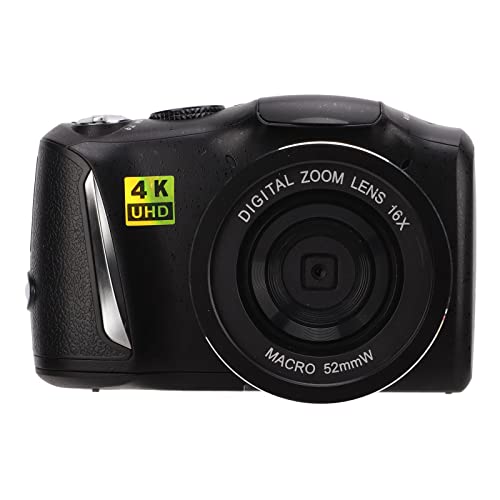 Sorandy 4K Digitalkamera, 48MP 16X Digital Zoom Kompaktkamera Fotokamera, Full HD Spiegelreflexkamera Fotoapparat mit 3.2'' IPS Bildschirm & Webcam Funktion, 128G Erweiterbar, USB Wiederaufladbare von Sorandy
