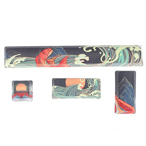 Sorandy 4Pcs Custom Keycaps Style Helle Farben DIY PBT Cartoon Pattern Spiel Mechanische Tastaturen Keycaps Ersatzteile, für Space/ESC/Enter/Numpad Enter von Sorandy