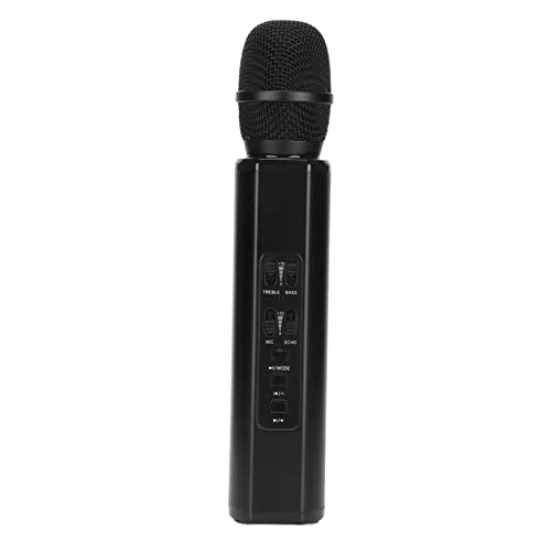 Sorandy K6 Drahtloses Bluetooth-Karaoke-Mikrofon, Tragbares Handheld-Lautsprecher-Maschine, 2000-mAh-Akku für Geburtstagsparty zu Hause (Schwarz) von Sorandy