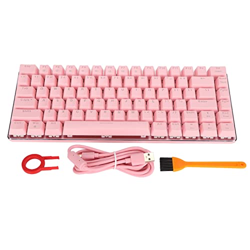 Sorandy Mechanische Tastatur, 82 Tasten Empfindliche PC Gaming Tastaturen, Red Switch Independent Wire Design, N Key Rollover, Spritzgusstechnik, GleichmäßIger Hintergrundbeleuchtungseffekt von Sorandy