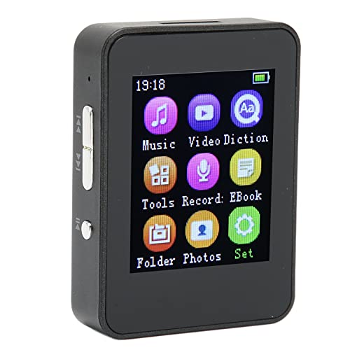 Sorandy Tragbarer MP3-/MP4-Player mit UKW-Radio, 1,8-Zoll-LCD-Bildschirm, USB-Anschluss, 128 GBTFT-Karte mit Maximaler Unterstützung Zum Laufen(schwarz 16GB) von Sorandy