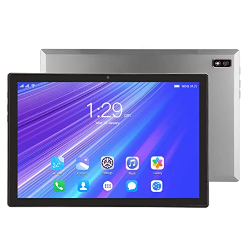 Tablet für Android 11, 10 Zoll 4G Telefonie Tablet Silbergrau, 6 GB 128 GB 1920 X 1200 HD Auflösung Tablet PC, Vorne 800 W Hinten 2000 W Kamera, Unterstützt 2.4G 5G Wifi BT Verbindung(EU-Stecker) von Sorandy