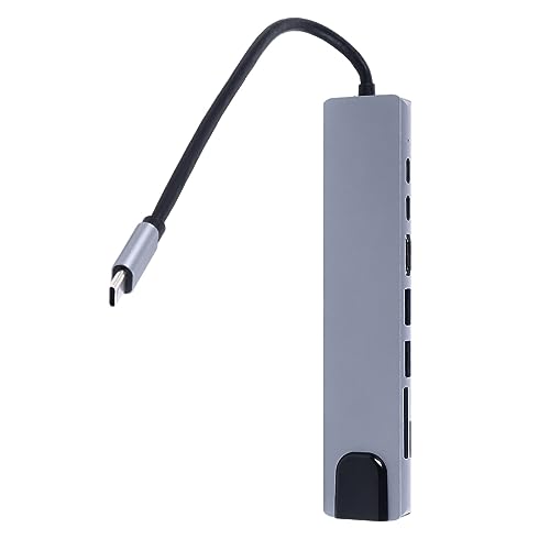 USB C Dockingstation, 4K UHD 8 Ports Typ C Hub RJ45 Port für Family Office von Sorandy