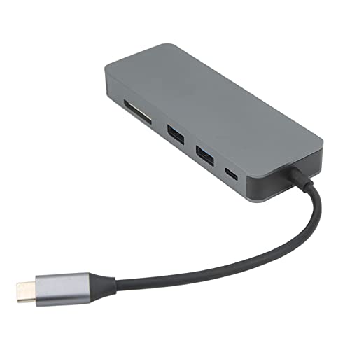 USB-C-Hub, Schlanker Tragbarer Typ C 3.0-Hub-Adapter, Einteiliges Aluminiumlegierungsdesign, Storg SUO-Speicherkartenlesen, Hochgeschwindigkeits-Datenübertragung, für U-Disk-Maus-Kartenleser Gamepad von Sorandy