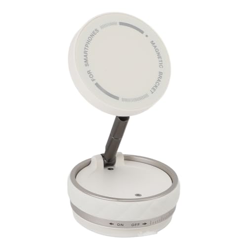 Vakuummagnetischer Telefonhalter, Faltbare Verstellbare Autotelefonhalterung mit 360 ° -rotierbarer Saugnapf, Magnet -Telefon Halterung für Auto, Fitnessstudio, Spiegel, Dusche (White) von Sorandy