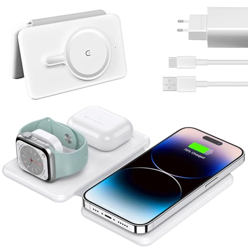 3 in 1 Induktive Ladestation für Apple Watch und iPhone,Faltbare Wireless Charger für iPhone 16 15 14 13 12 Pro Max Plus, Apple Watch 10-2, AirPods 4 3 2 Pro Soslina kabelloses Ladegerät für unterwegs 3 in 1 Induktive Ladestation für Apple Watch und iPhone,Faltbare Wireless Charger für iPhone 16 15 14 13 12 Pro Max Plus, Apple Watch 10-2, AirPods 4 3 2 Pro Soslina kabelloses Ladegerät für unterwegs von Soslina