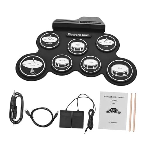 Sosoport 1 Satz tragbare elektronische Trommel Drum-Pads elektronische Drumpads elektronische schlagzeuge Drumpad elektronisch Drumpad und Sticks ABS-Kunststoff Black Sosoport 1 Satz tragbare elektronische Trommel Drum-Pads elektronische Drumpads elektronische schlagzeuge Drumpad elektronisch Drumpad und Sticks ABS-Kunststoff Black von Sosoport