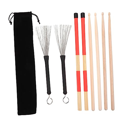 Sosoport 1Satz Drumstick Set mit Holzstöcken Einziehbaren Drahtbürsten und Tragetasche für Schlagzeuger für Jazz und Folk Musik Bequem und Handlich für Auftritte Sosoport 1Satz Drumstick Set mit Holzstöcken Einziehbaren Drahtbürsten und Tragetasche für Schlagzeuger für Jazz und Folk Musik Bequem und Handlich für Auftritte von Sosoport