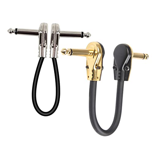 Sosoport 2Stücke Gitarren Patch Kabel Professionelle Effektorkabel für Elektrische Gitarren und Pedalboards Hochwertige Audio Verbindung für Gitarre Bass und Keyboards von Sosoport
