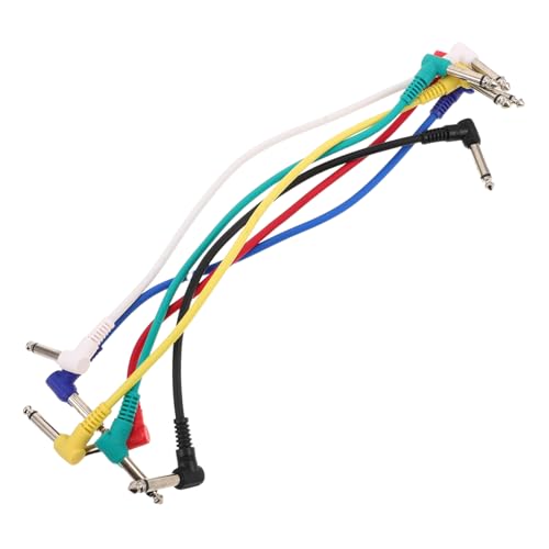 Sosoport 6 Stück E Gitarrenkabel Gitarrenkabel Akustikgitarrenkabel Instrumentenkabel Instrumentenpedalkabel Bass Effektorkabel Gitarrenzubehör E Gitarrenkabel Gitarrendraht von Sosoport
