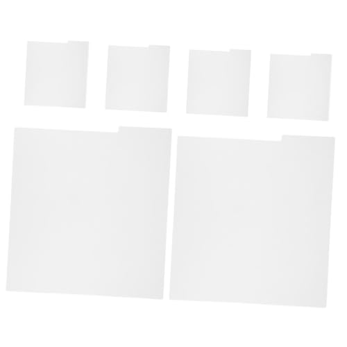 Sosoport 6 Stück Rekord-Trennkarte Plattenorganisator a-z-Teiler Aktenschrankteiler Schallplattenhalter Trennwand für Schallplatten Trennwände für Schallplatten pp Weiß von Sosoport