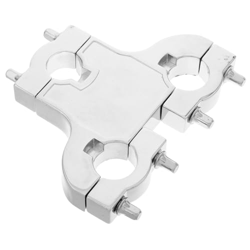 Sosoport Drei Ösen Clip Drum Set Drum Hoop Clamp Tom Drum Hardware Drum Zubehör Drum Montage Hardware Drummer Zubehör Snare Drum Clamp Drum Stoßfester Clip Silber Metall von Sosoport