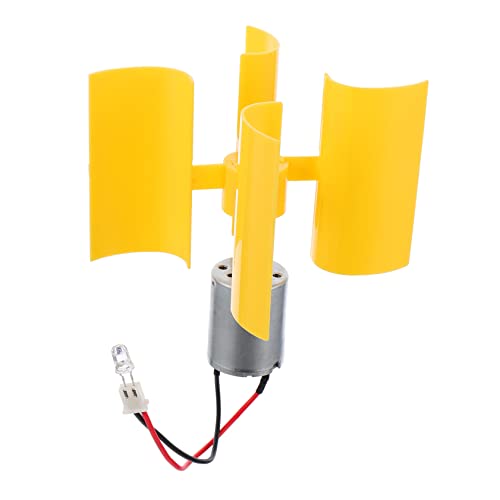Sosoport Dynamo Generator Motor Turbine entwicklung kindliche entwicklung handwerkskunst windkraftanlage windmaschine bastelzeug Werkzeug DIY-Tool unterrichten Lehrmittel Abs Yellow von Sosoport