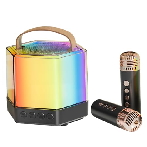 Sosoport Mikrofon-Set Karaoke-Maschine für Kleinkinder Mini-Lautsprecher mit Mikrofon Karaoke-Maschine mit Mikrofon Mädchen-Karaoke-Maschine tragbares Karaoke Abs Black Sosoport Mikrofon-Set Karaoke-Maschine für Kleinkinder Mini-Lautsprecher mit Mikrofon Karaoke-Maschine mit Mikrofon Mädchen-Karaoke-Maschine tragbares Karaoke Abs Black von Sosoport