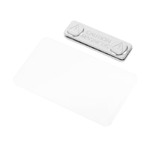 Sosoport Namensschild Für Wärmeübertragung Namensschilder Magnetisch Sublimationsverzierungsrohlinge Sublimationsmagnete Namensschild-magnete Sublimationsknöpfe Acryl Weiß von Sosoport