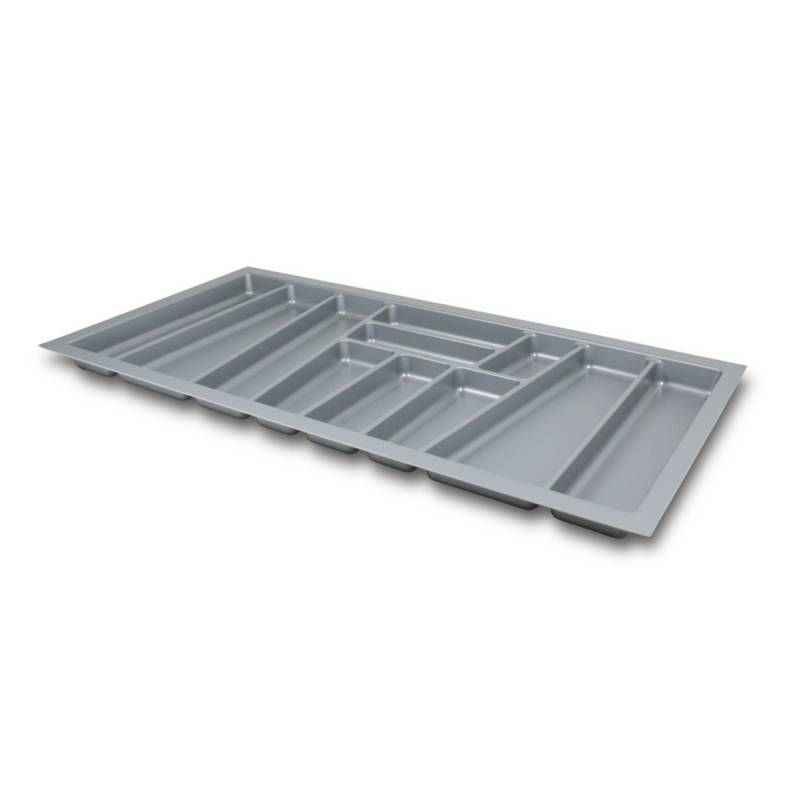 ORGA-BOX II Besteckeinsatz für Nobilia 100 cm Schublade Zuschneidbar Silbergrau von Sotech