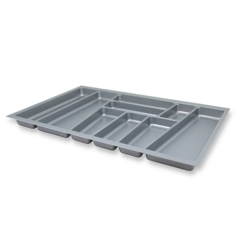 ORGA-BOX II Besteckeinsatz für Nobilia 80 cm Schublade Zuschneidbar Silbergrau von Sotech