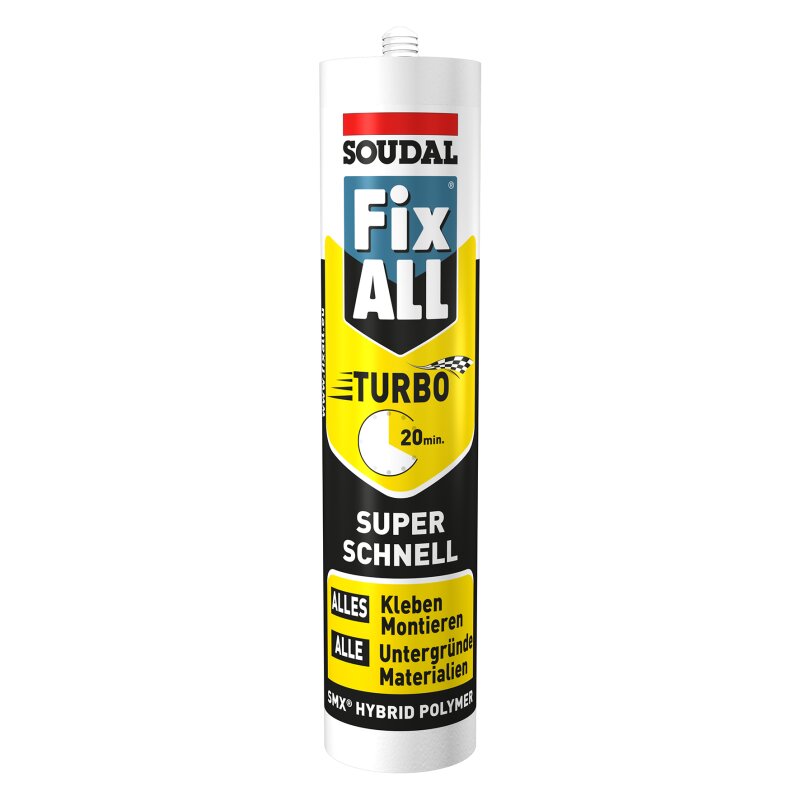 Fix ALL® TURBO schnell aushärtender SMX Polymer-Universalkleber - 430g - weiss von Soudal N.V.