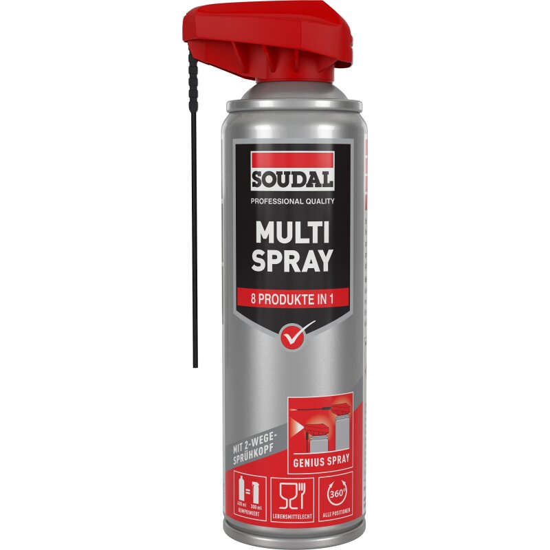 Multifunktionsspray 8in1 Rostlöser Reiniger Schmiermittel Kriechöl und mehr - 300ml Multifunktionsspray 8in1 Rostlöser Reiniger Schmiermittel Kriechöl und mehr - 300ml von Soudal N.V.